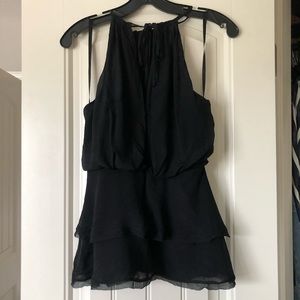 BCBG MaxAzria Black Layered Top XS